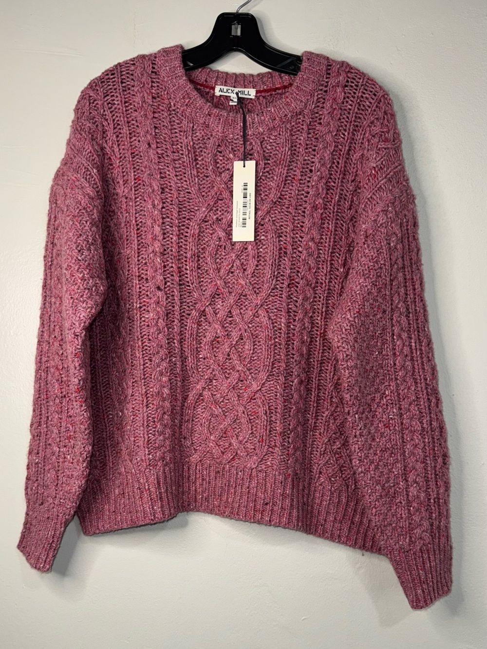 Alex Mill Rose Cable-Knit Crewneck Sweater